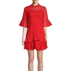 Lea & Viola Bell-Sleeve Lace Dress Size L